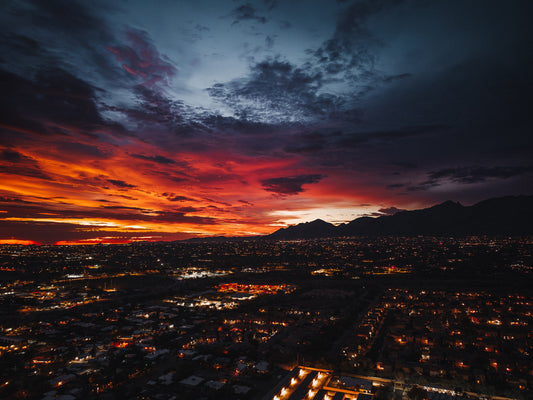 Sunset 1 Thin Framed Canvas