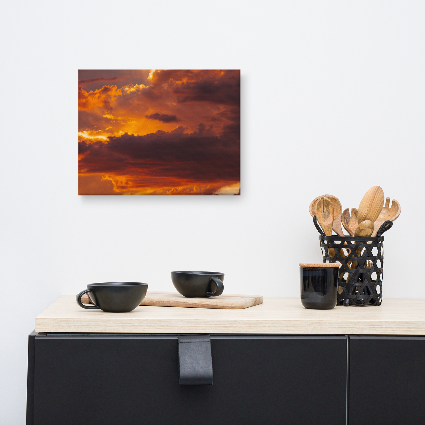 Monsoon Clouds Framed Canvas