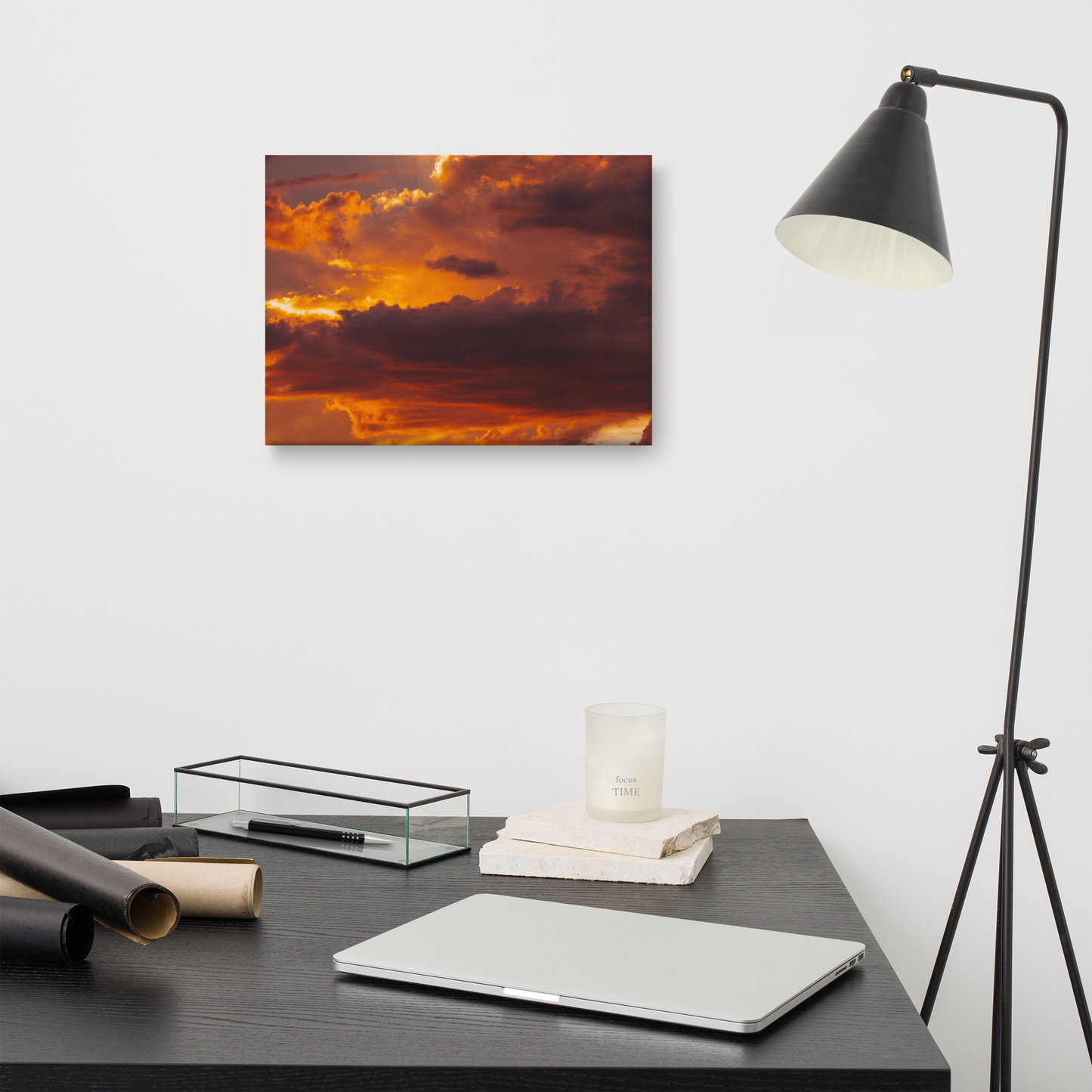 Monsoon Clouds Framed Canvas