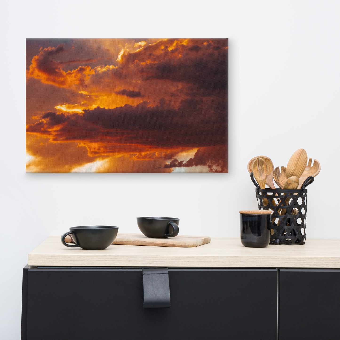 Monsoon Clouds Framed Canvas