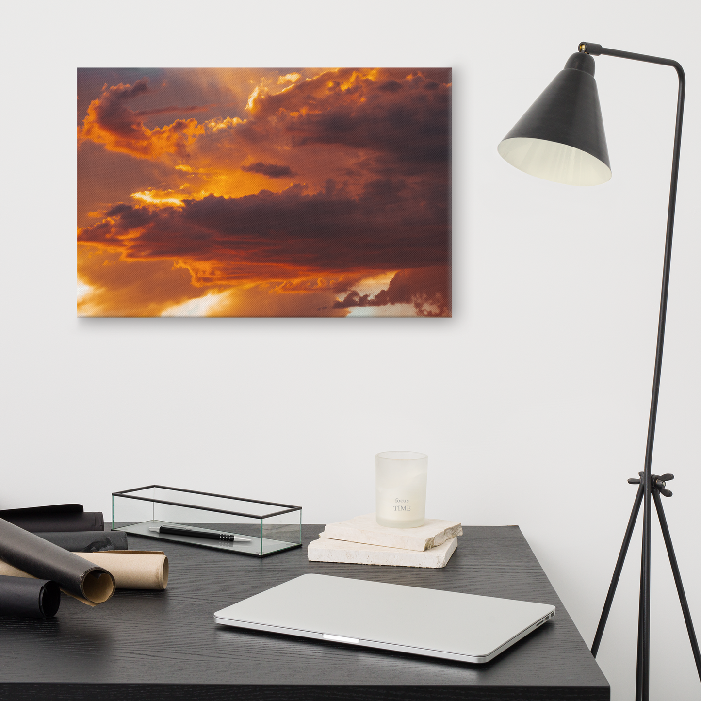 Monsoon Clouds Framed Canvas