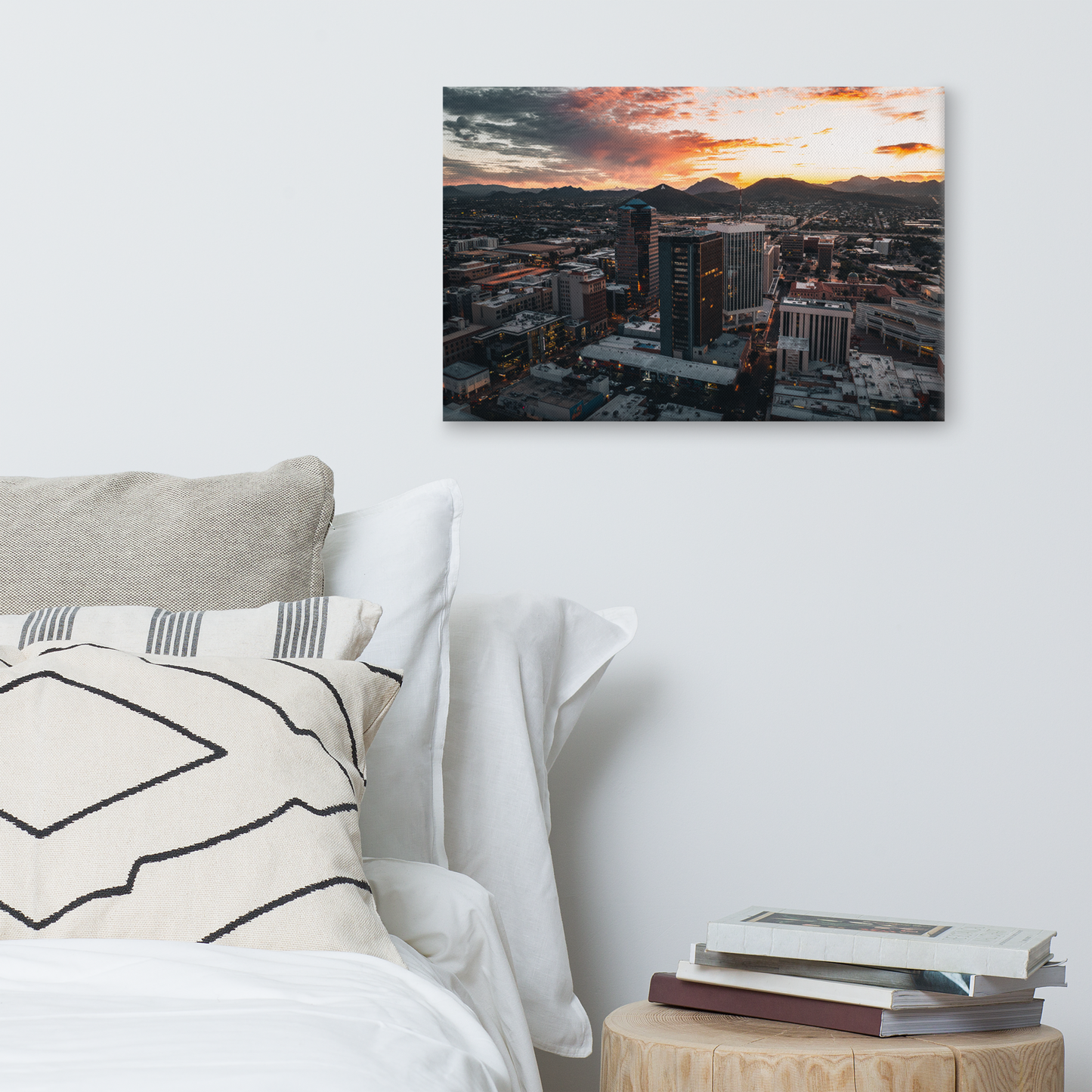 Downtown 4 Framed Canvas