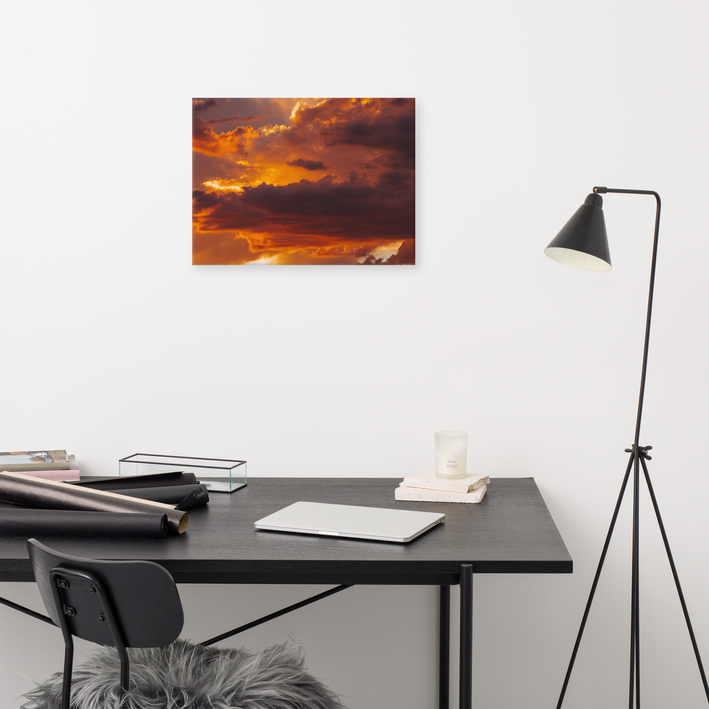 Monsoon Clouds Framed Canvas
