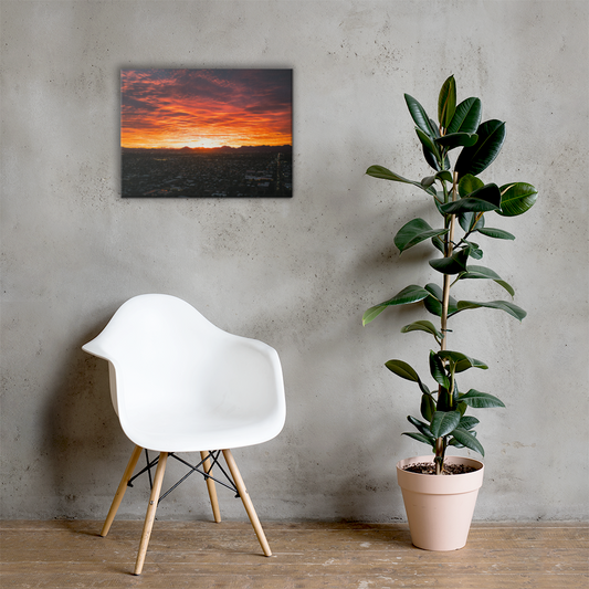Sunset Tucson Framed Canvas
