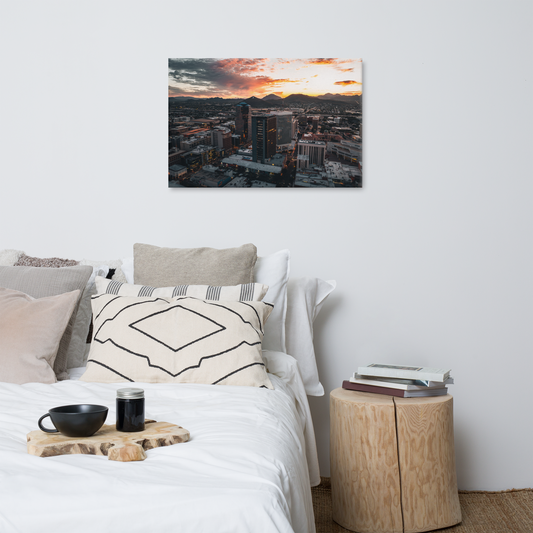 Downtown 4 Framed Canvas