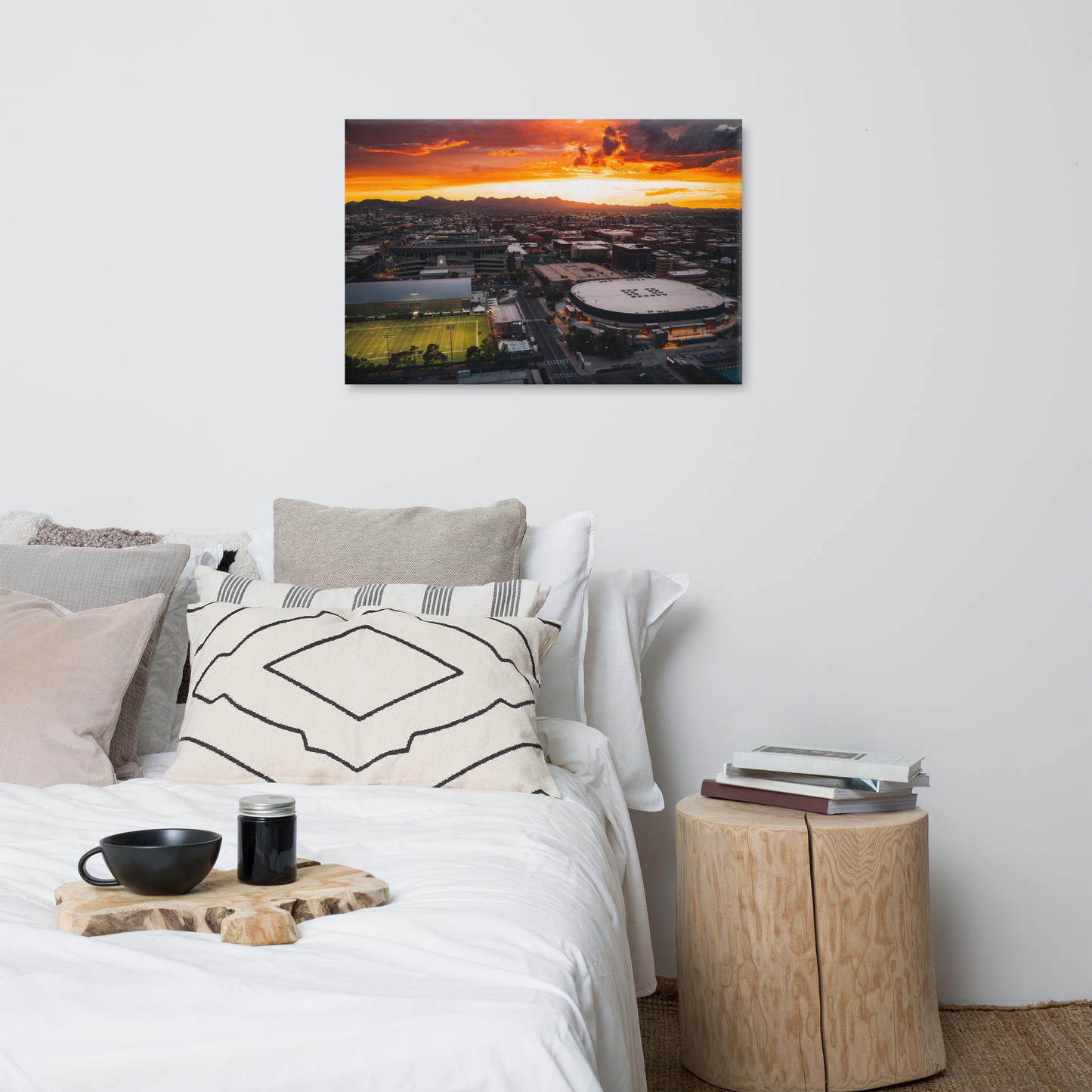 Campus Sunset Framed Canvas