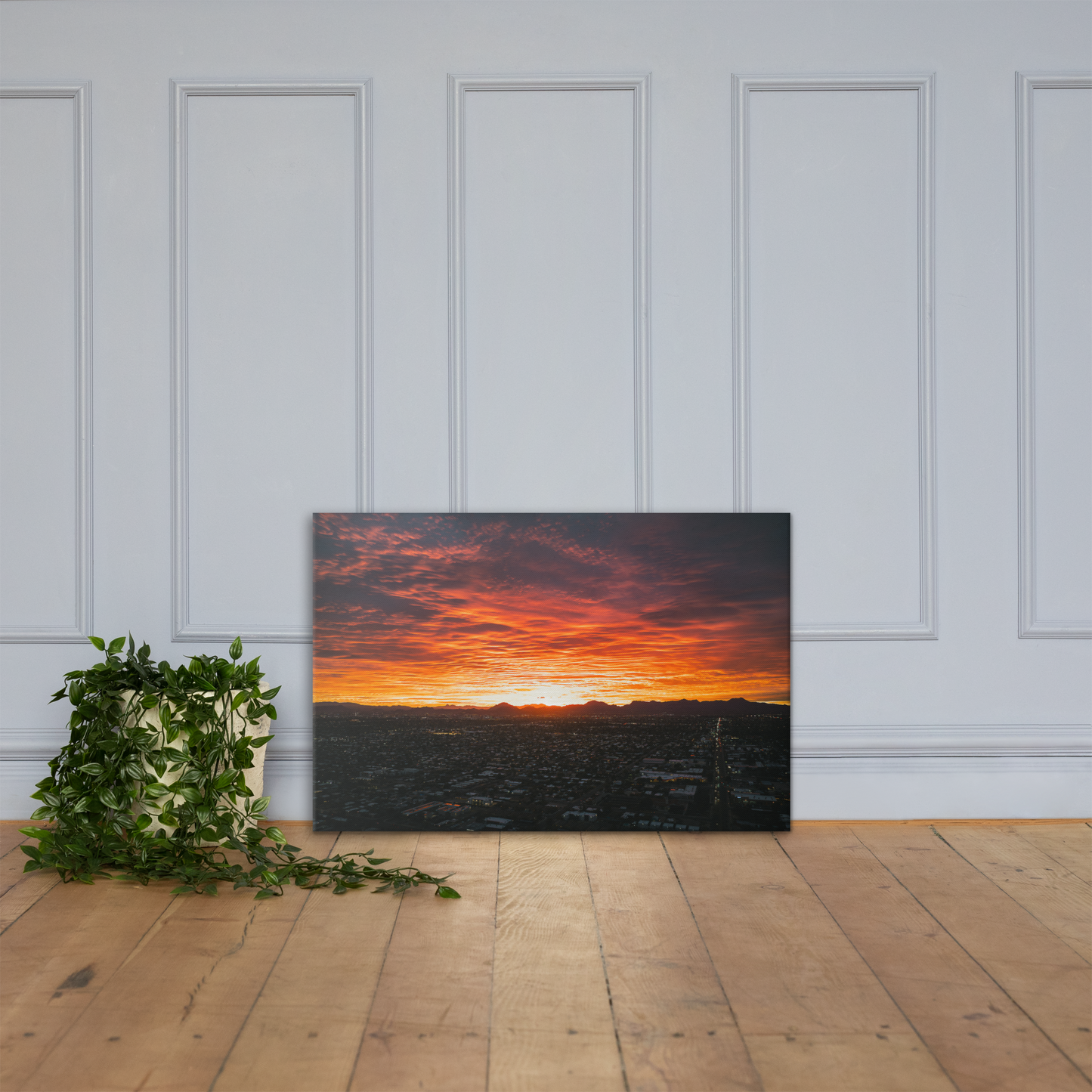 Sunset Tucson Framed Canvas