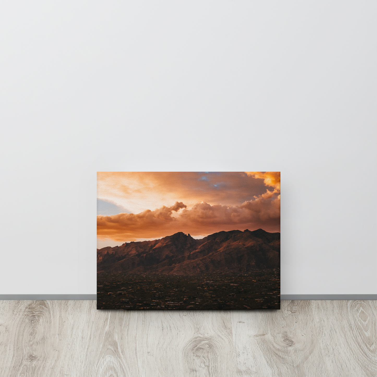 Catalina Mountains Thin Framed Canvas
