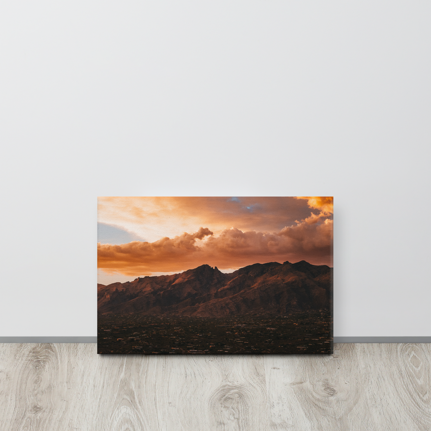 Catalina Mountains Thin Framed Canvas