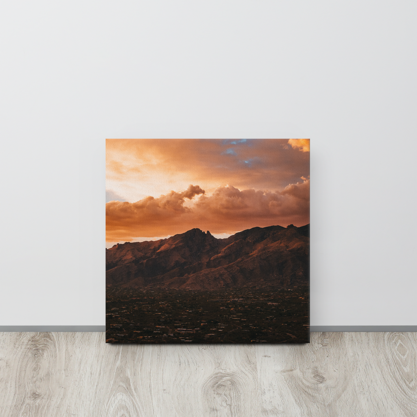 Catalina Mountains Thin Framed Canvas