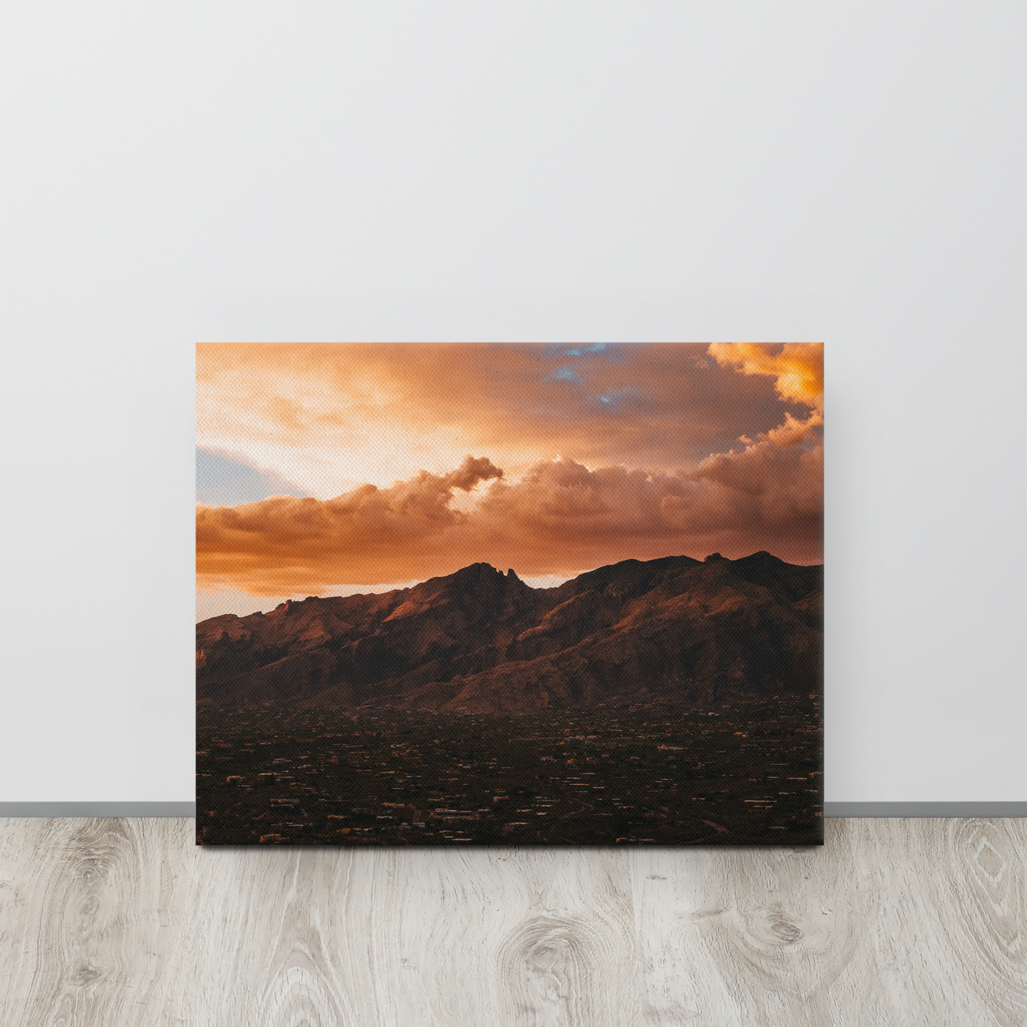 Catalina Mountains Thin Framed Canvas