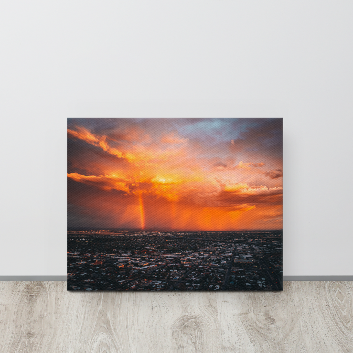 Monsoon Rainbow Thin Framed Canvas