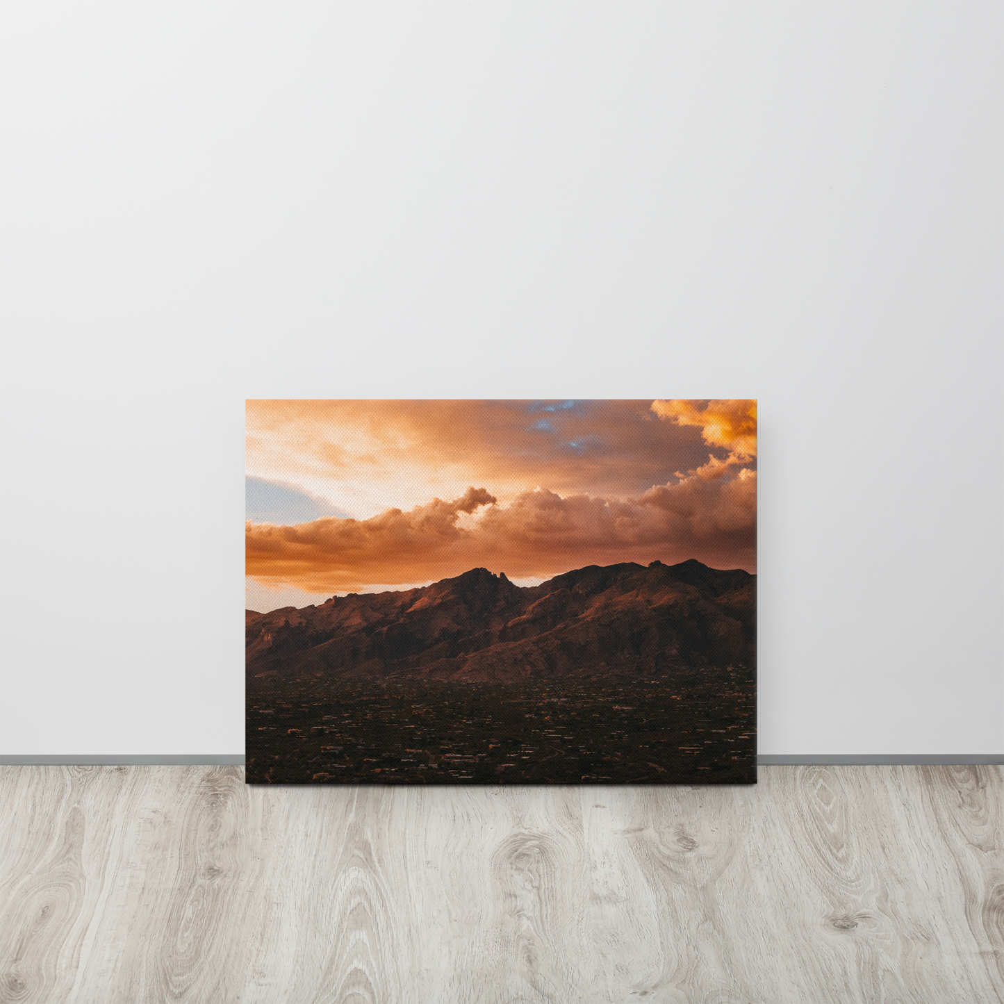 Catalina Mountains Thin Framed Canvas