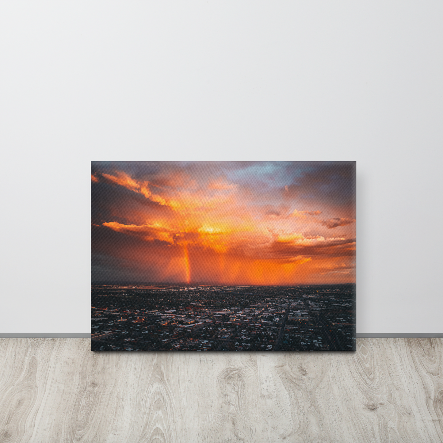 Monsoon Rainbow Thin Framed Canvas