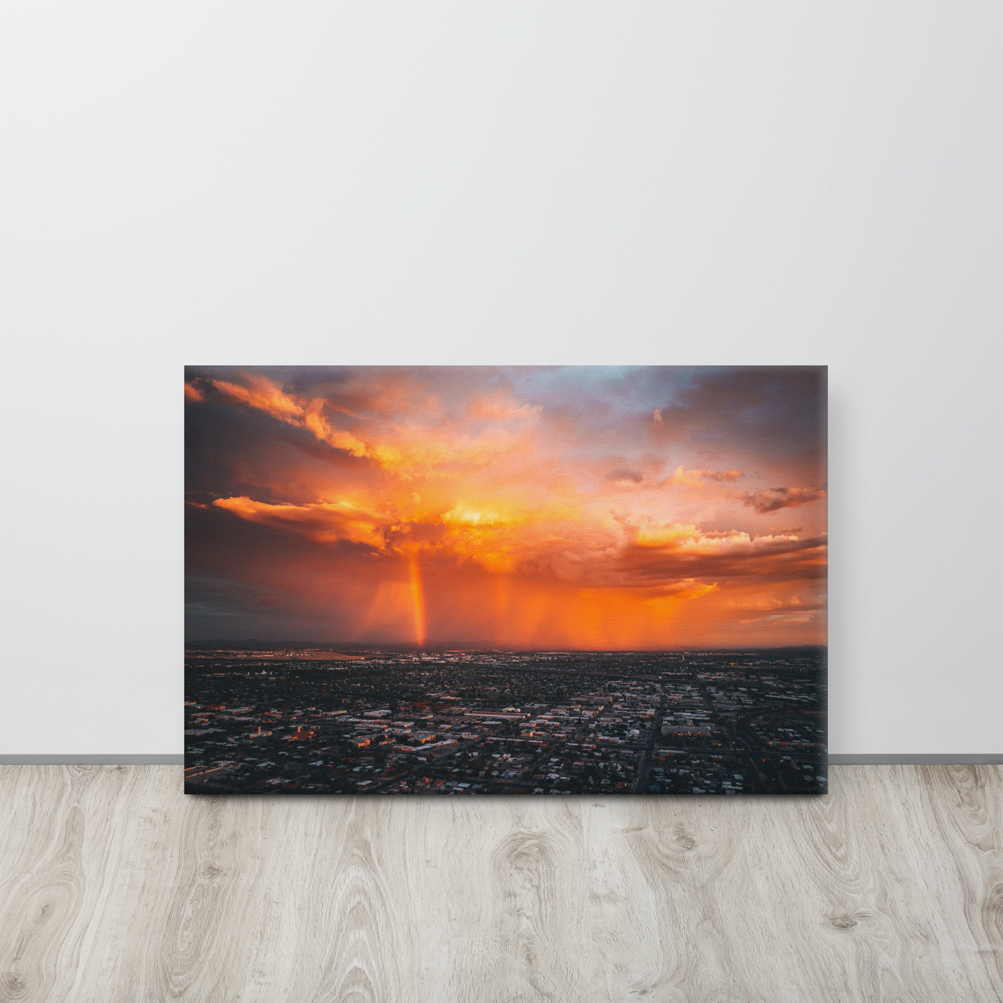 Monsoon Rainbow Thin Framed Canvas