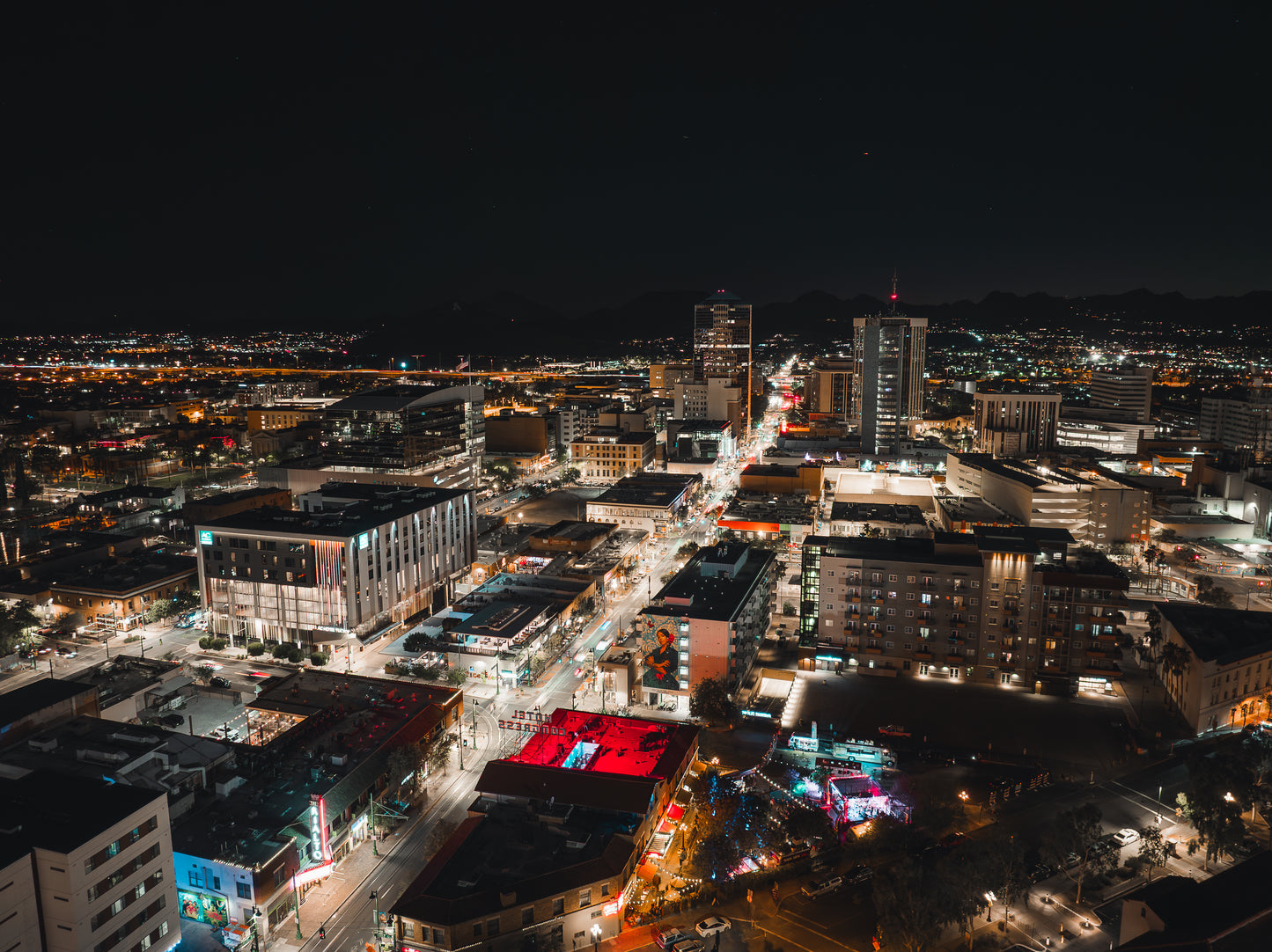Downtown Tucson 2 Thin Framed Canvas