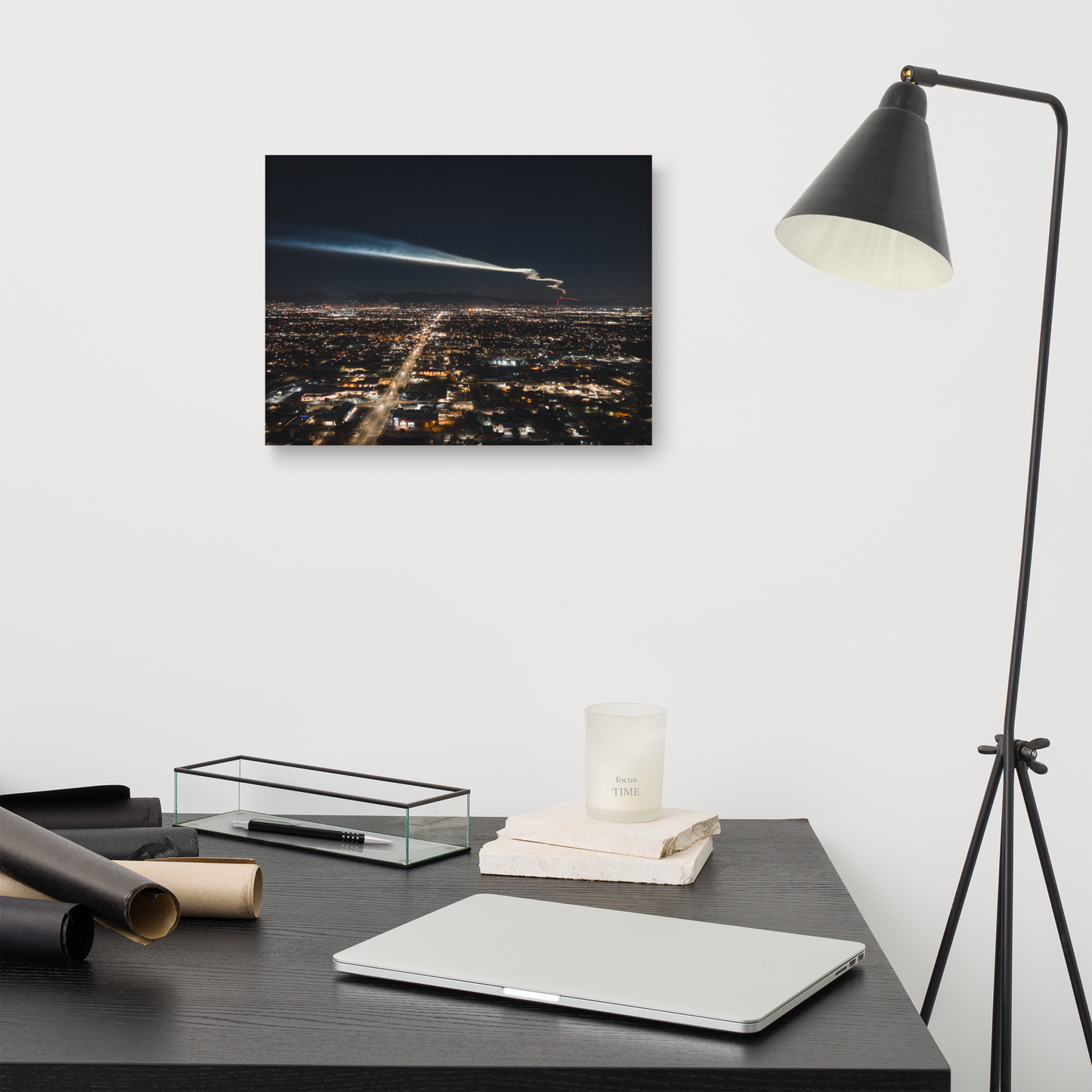 Space X Launch Tucson Framed Canvas