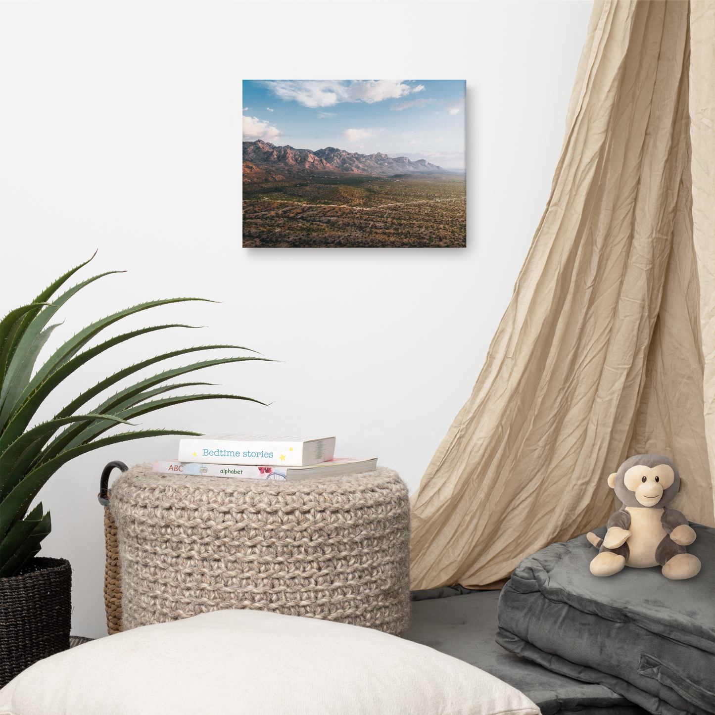 Catalina Mountains Framed Canvas