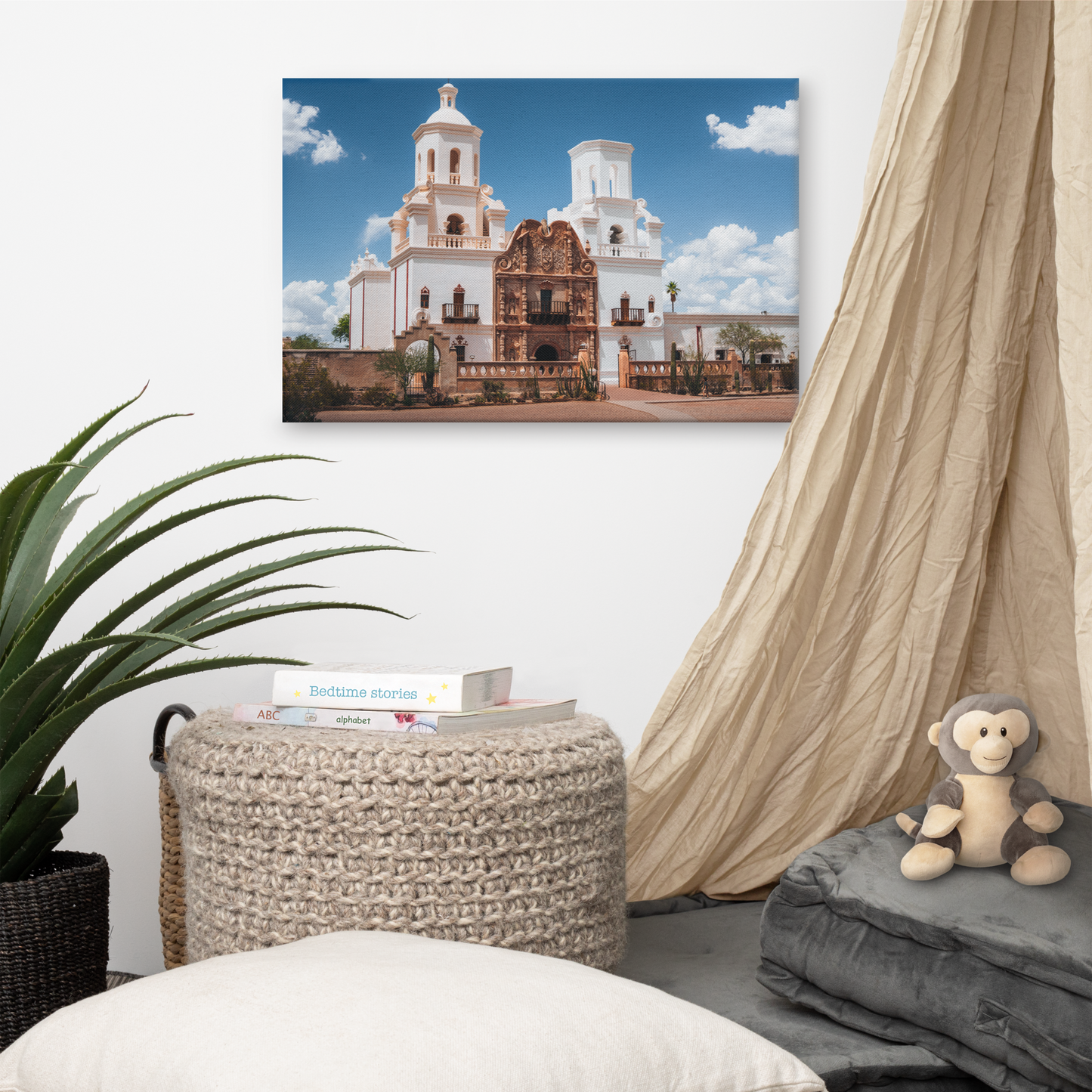 San Xavier Mission Framed Canvas