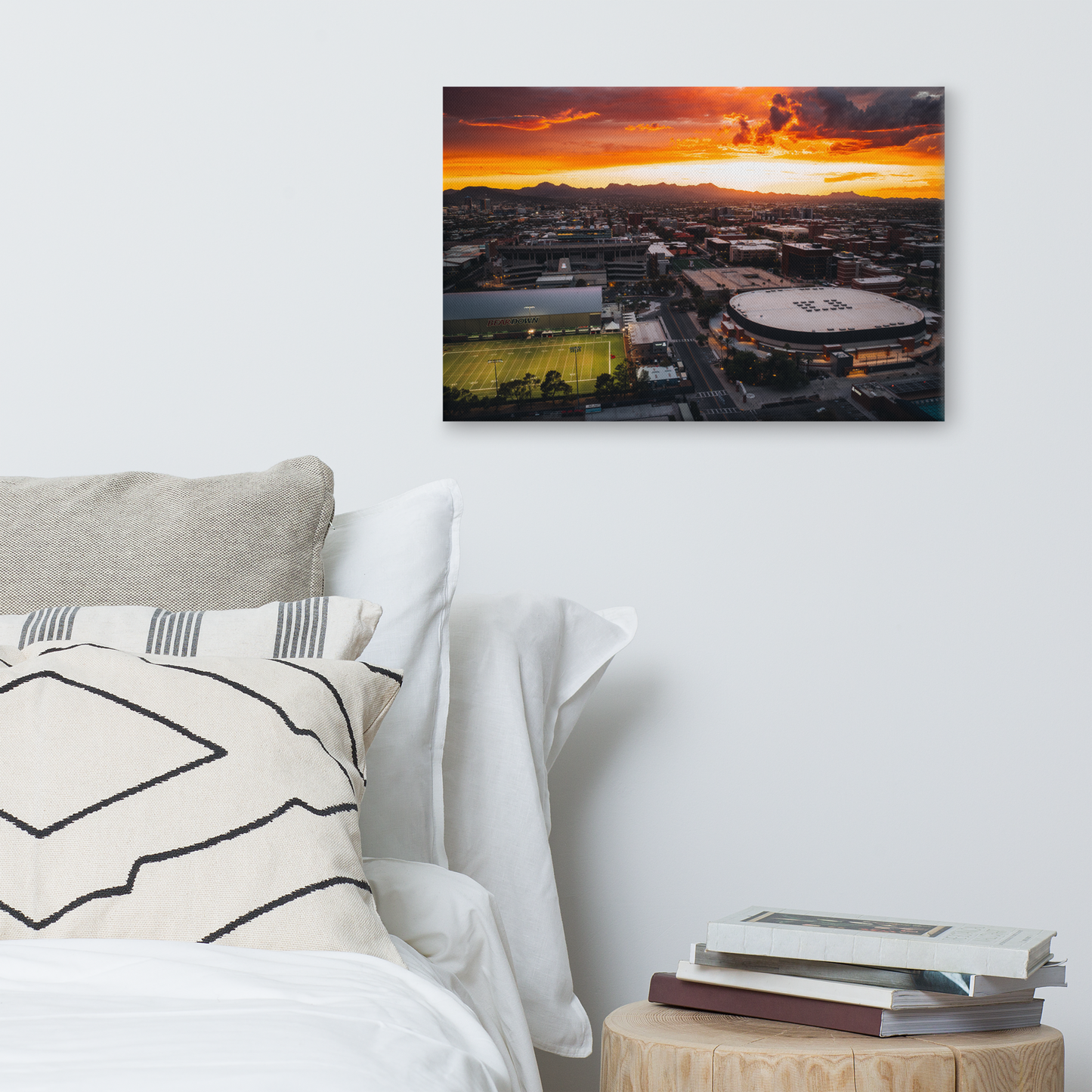 Campus Sunset Framed Canvas