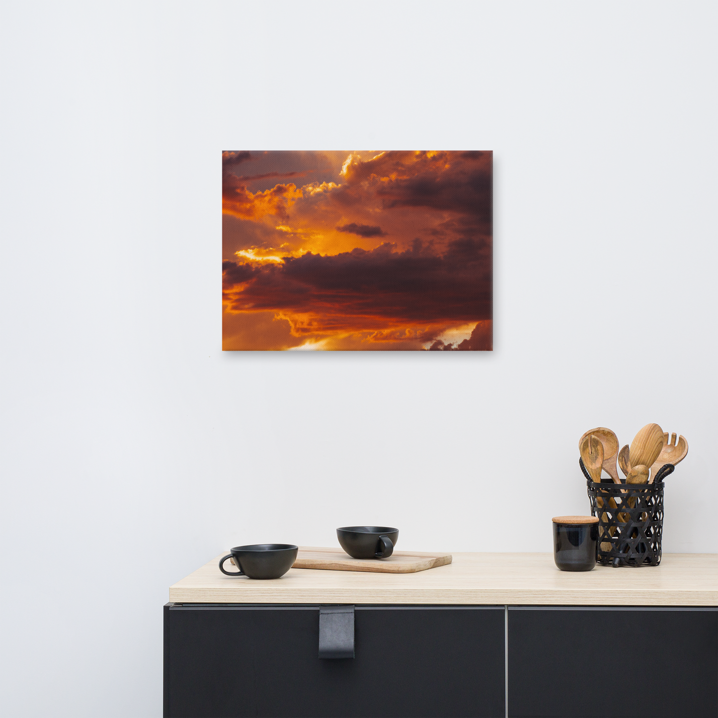 Monsoon Clouds Framed Canvas
