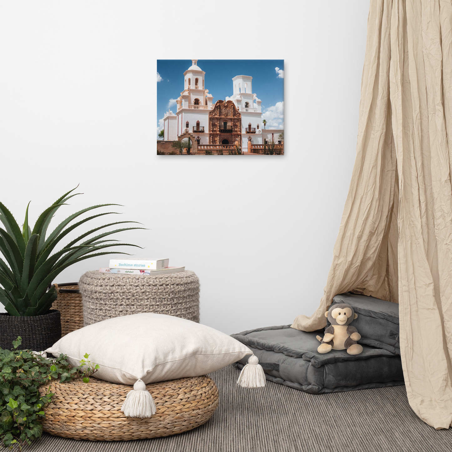San Xavier Mission Framed Canvas
