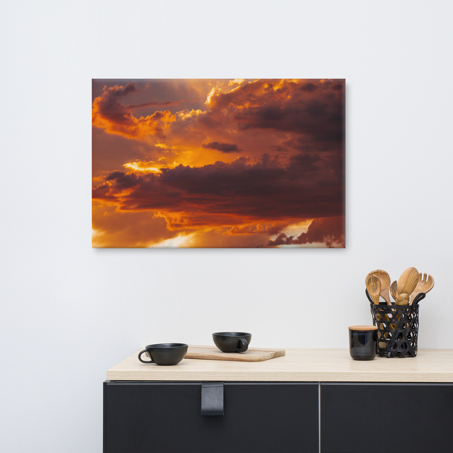 Monsoon Clouds Framed Canvas
