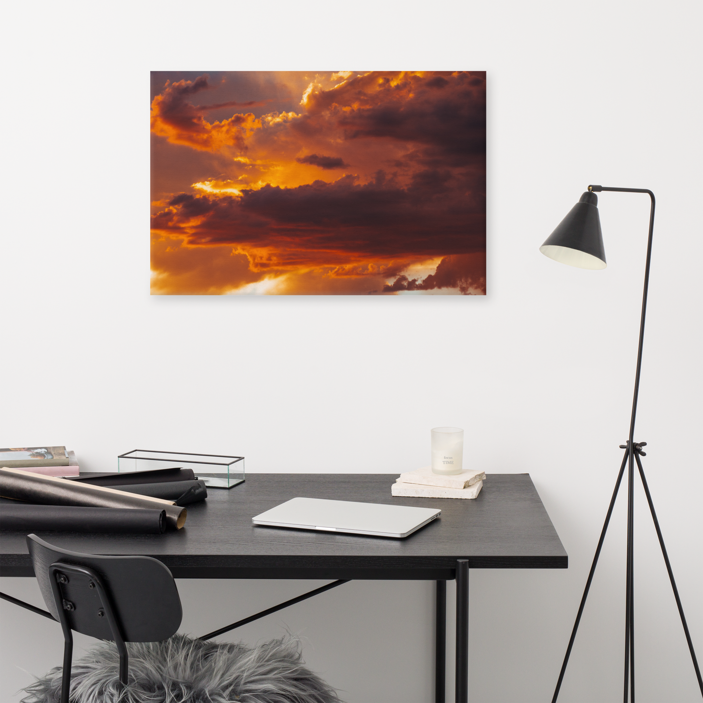 Monsoon Clouds Framed Canvas