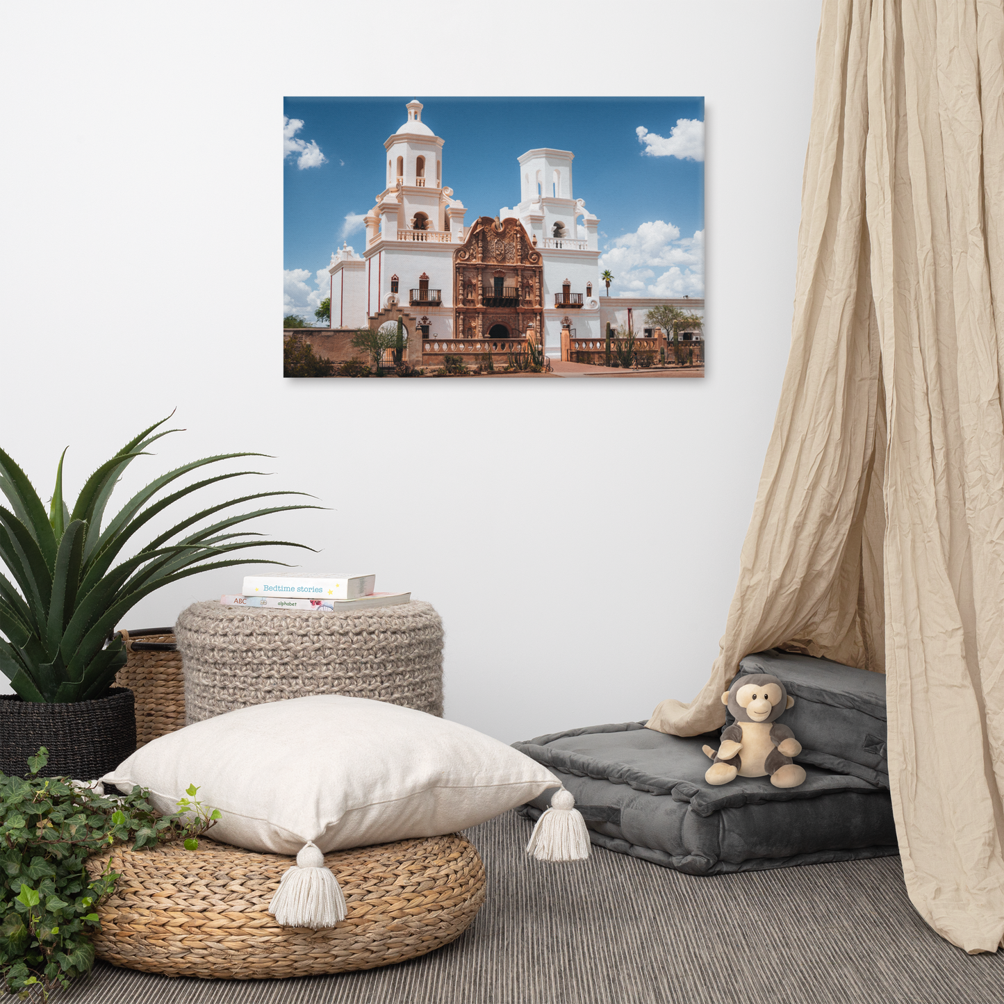 San Xavier Mission Framed Canvas